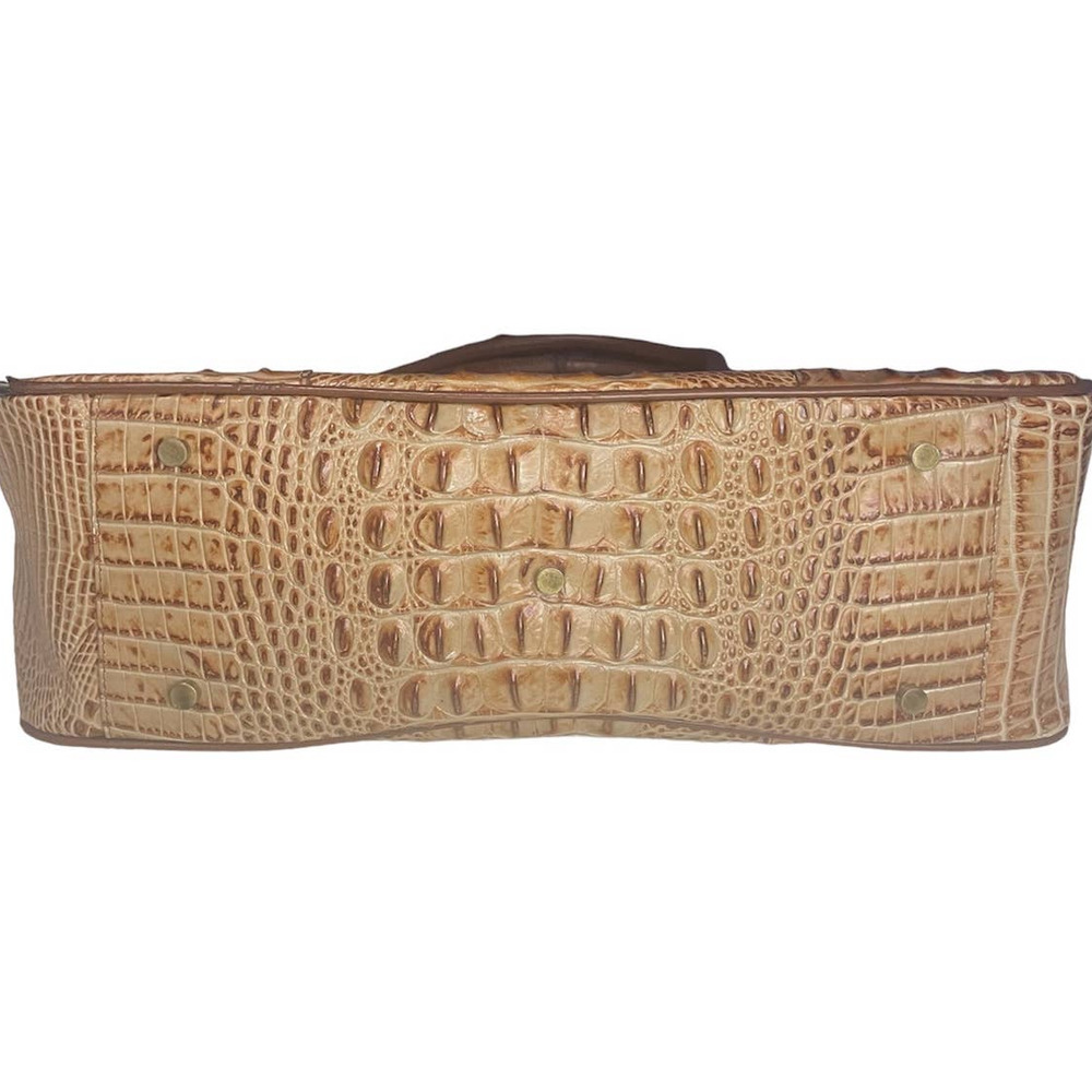 Charlie Lapson Leather Handbag DEFECT Croc Embossed Satchel NWT - Picture 10 of 16